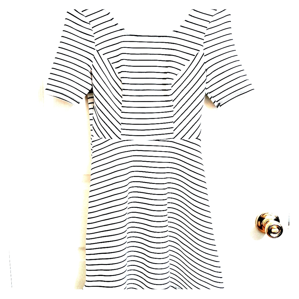 Black and White Striped Dress